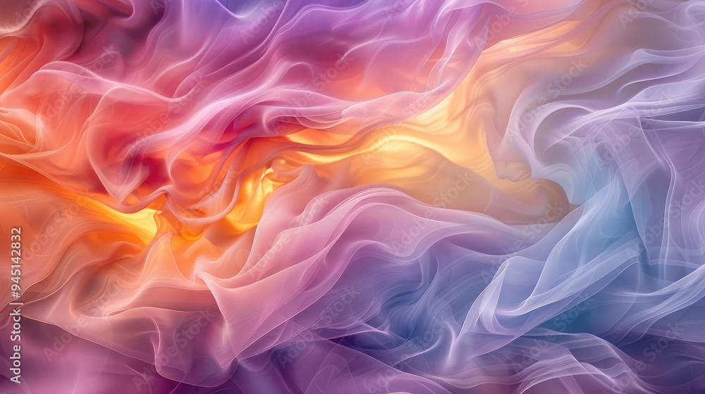 Smooth, flowing waves of color blending seamlessly Smooth, flowing waves of color blending seamlessly