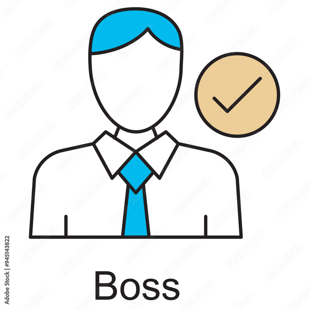 Boss icon, Leadership and Authority The Role of a Boss, Effective Management with Strong Leadership as a Boss Boss icon, Leadership and Authority The Role of a Boss, Effective Management with Strong Leadership as a Boss