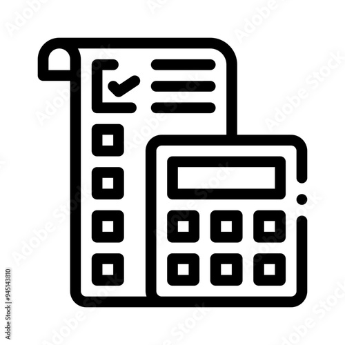 calculator line icon