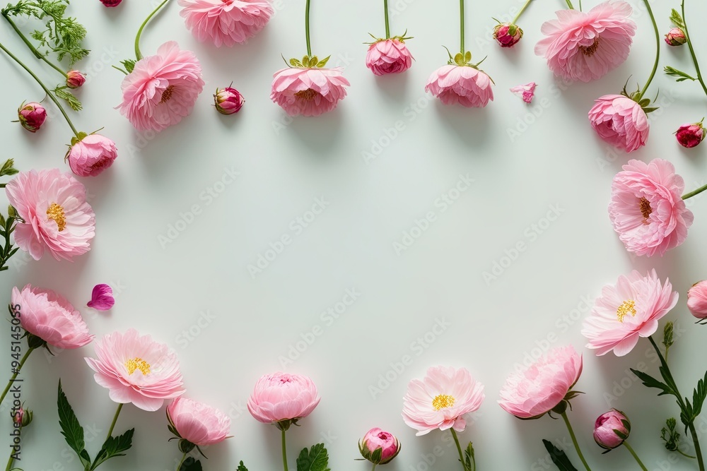 Soft Pink Flowers on a Clean Background Soft Pink Flowers on a Clean Background