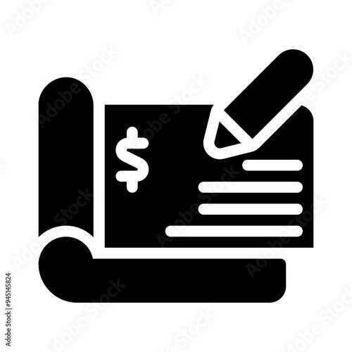 paycheck glyph icon