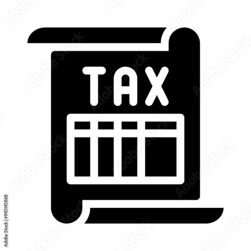 tax form glyph icon photo