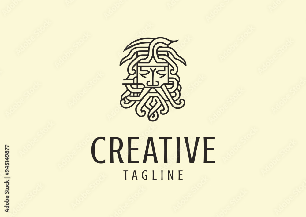 Vector illustration of Zeus Logo Design Vector illustration of Zeus Logo Design