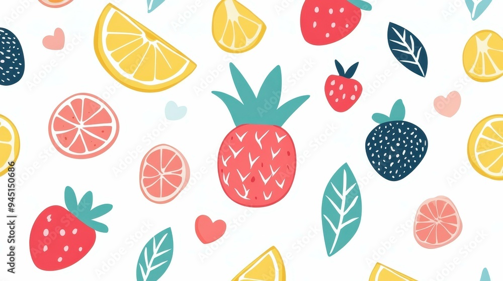 Create adorable little fruit patterns in soft pastel colors against a light background for a whimsical touch. Create adorable little fruit patterns in soft pastel colors against a light background for a whimsical touch.