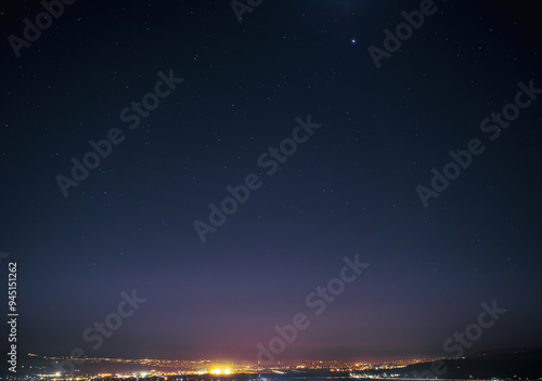 Cluj Napoca sky stars city night lights Transylvania Romania photo