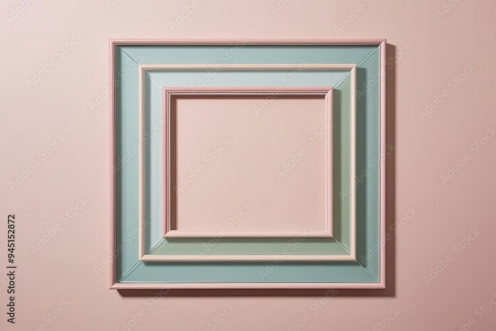 Tranquil Soft Frame with Subtle Glass Illusion in Soft Pastel Colors