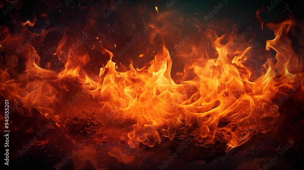 Fiery flame texture background, burning flames, realistic photo background. Generative ai Fiery flame texture background, burning flames, realistic photo background. Generative ai