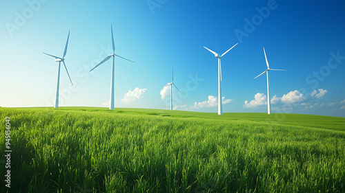 wind turbines in the mountains