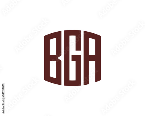 BGA logo design vector template. BGA logo design.