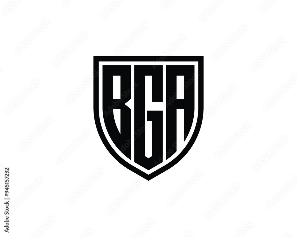 BGA logo design vector template. BGA logo design. BGA logo design vector template. BGA logo design.
