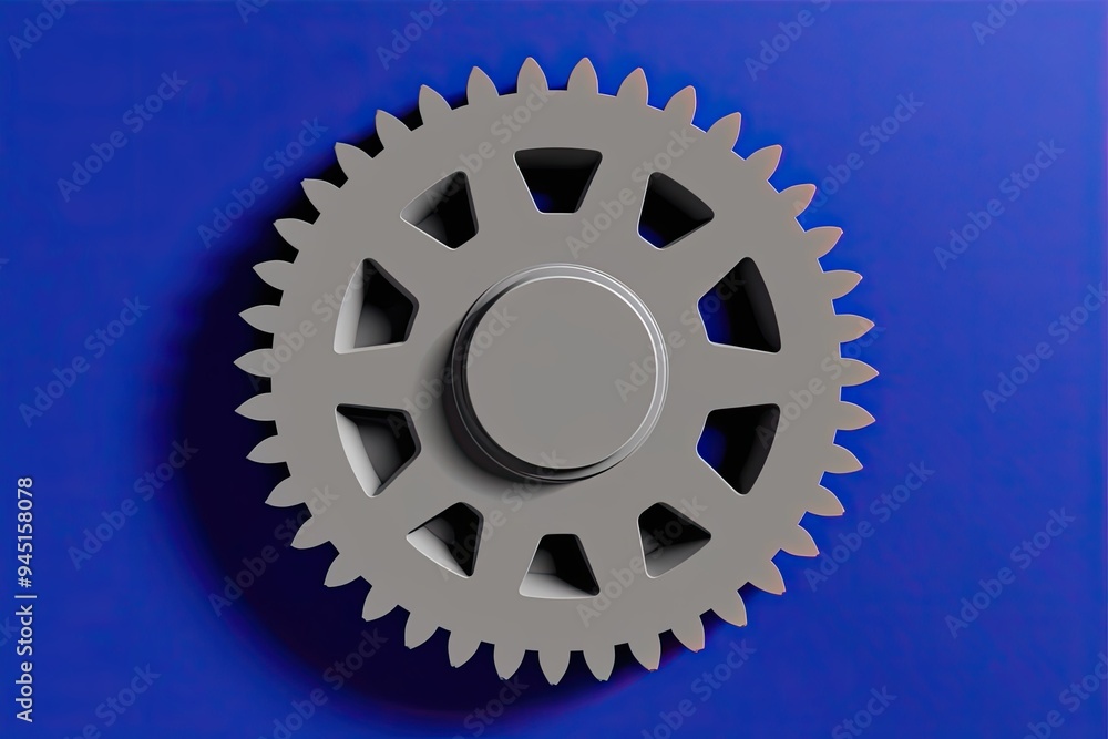Digital Wireframe Gear Design on Royal Blue Background for Mechanical Engineering Project Development Digital Wireframe Gear Design on Royal Blue Background for Mechanical Engineering Project Development