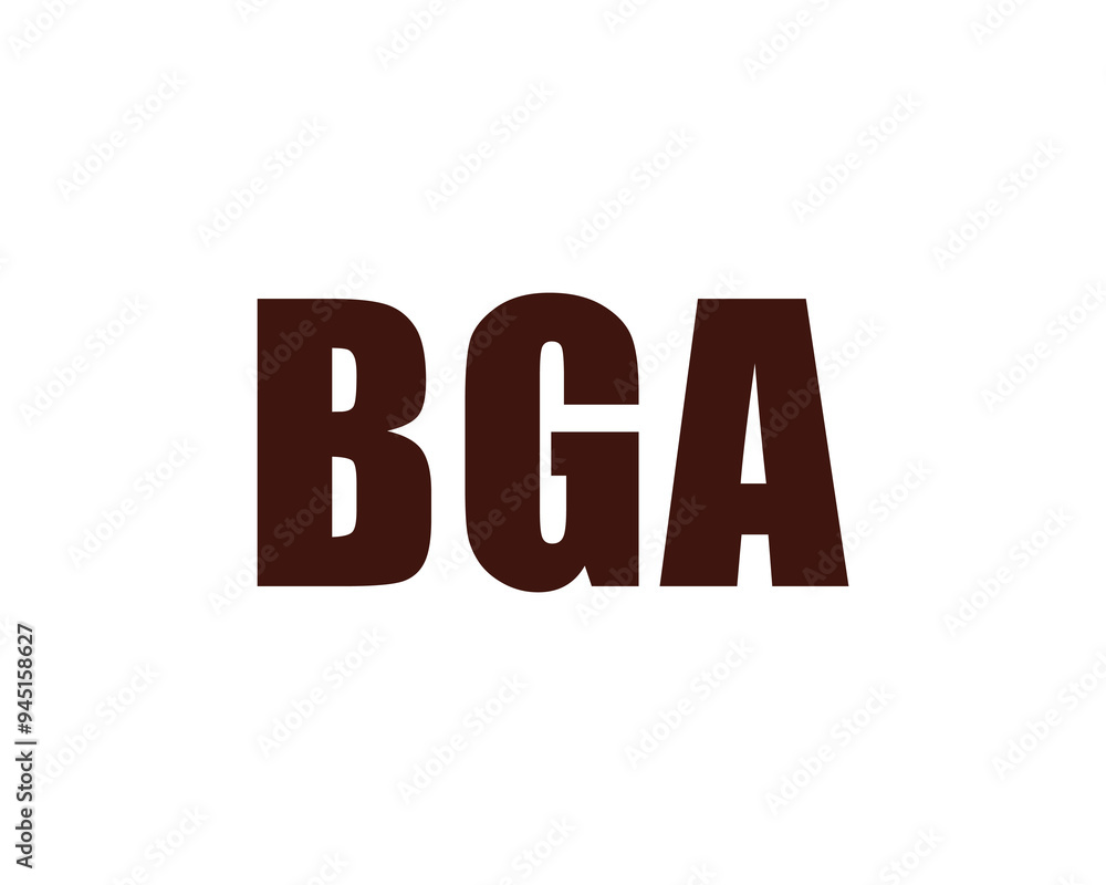 BGA logo design vector template. BGA logo design. BGA logo design vector template. BGA logo design.