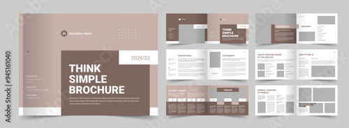 Landscape Business Brochure Template, Company Profile, Corporate Brochure, Print Ready