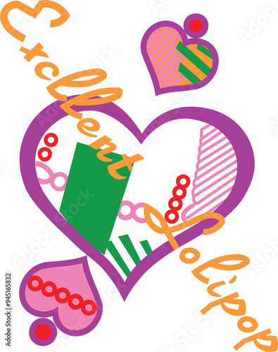 Excllent lolipop love vector file