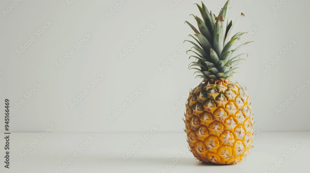 A whole pineapple isolated a white background A whole pineapple isolated a white background