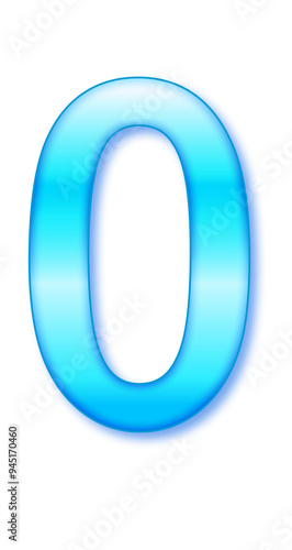 blue font text effect illustration of zero