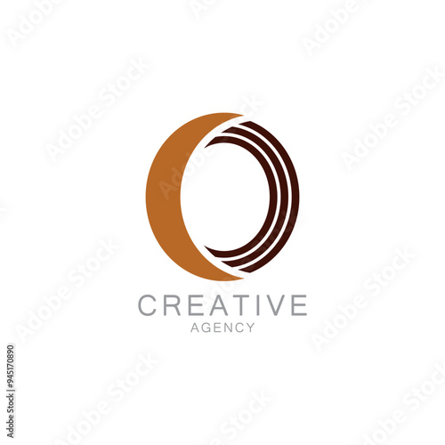 Creative Agency Logo Featuring Stylized Letter O Design