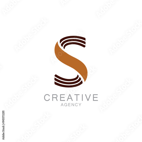 Creative Agency Logo Featuring Stylized Letter S Design 