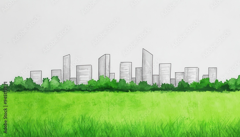 A vibrant illustration of a city skyline with lush green grass, symbolizing the blend of urban and natural environments. A vibrant illustration of a city skyline with lush green grass, symbolizing the blend of urban and natural environments.
