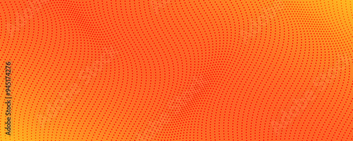 Colorful halftone background with flowing dots