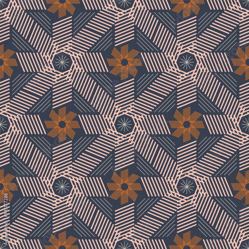 vector seamless pattern. Native American ornament. Ethnic South Western decor style. Boho geometric ornament. Geometric line,Vector seamless pattern. Mexican blanket, rug. Woven carpet illustration