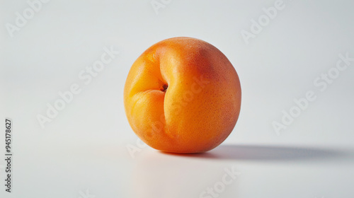 A whole apricot isolated a white background