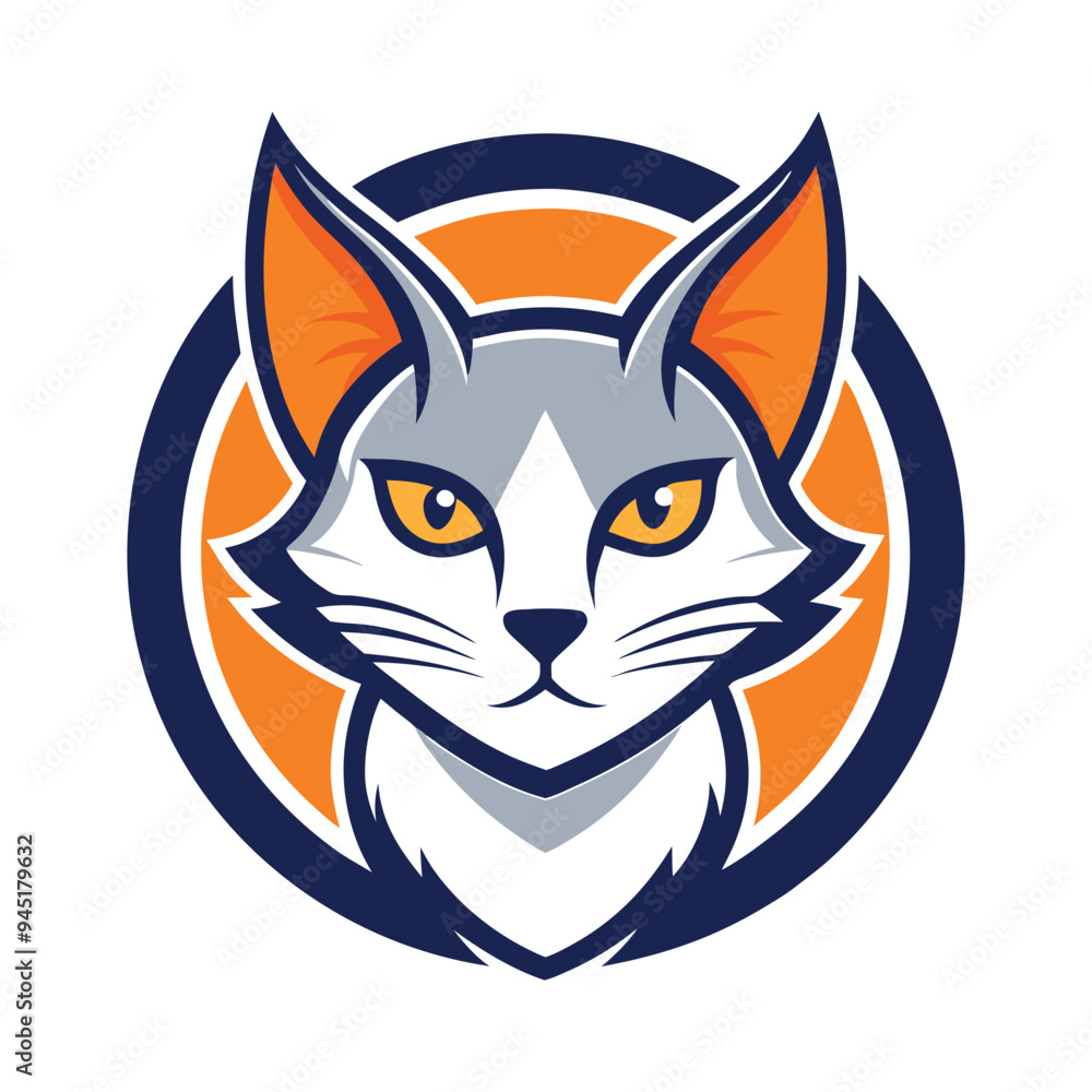 Fototapeta premium Cat logo vector icon