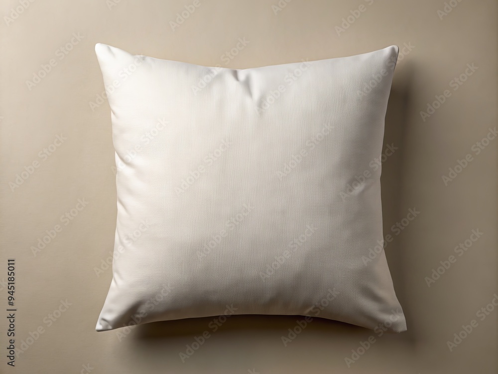 Photo image of a square pillow with a vintage-inspired white cotton fabric, soft folded edges, and a subtle texture, placed on a neutral background. Photo image of a square pillow with a vintage-inspired white cotton fabric, soft folded edges, and a subtle texture, placed on a neutral background.