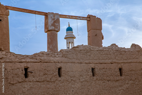 A mosque in the old village of the archaeological Ibri market in the Sultanate of Oman photo