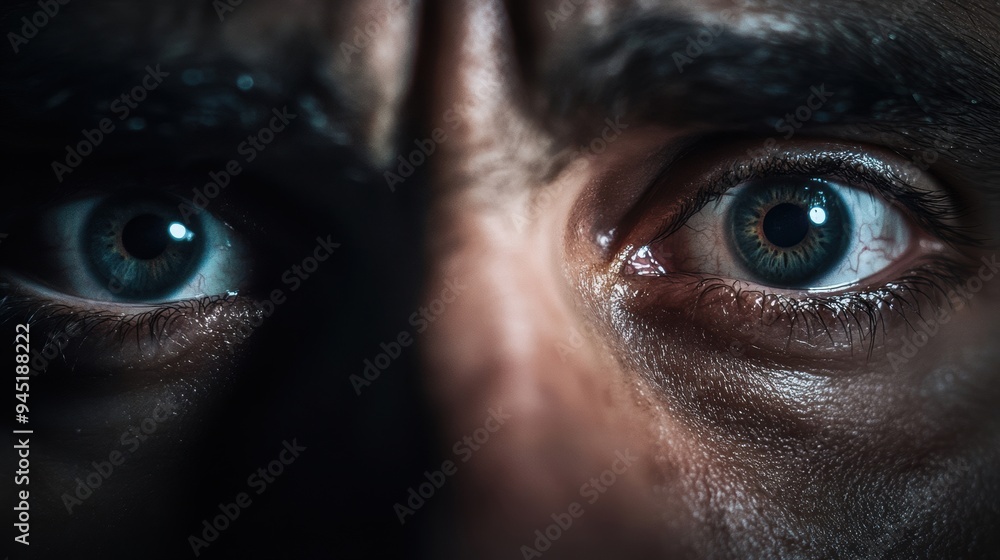 A close-up of tired eyes reveals fatigue etched in every line, with chronic sleepiness evident behind the dull gaze. A close-up of tired eyes reveals fatigue etched in every line, with chronic sleepiness evident behind the dull gaze.
