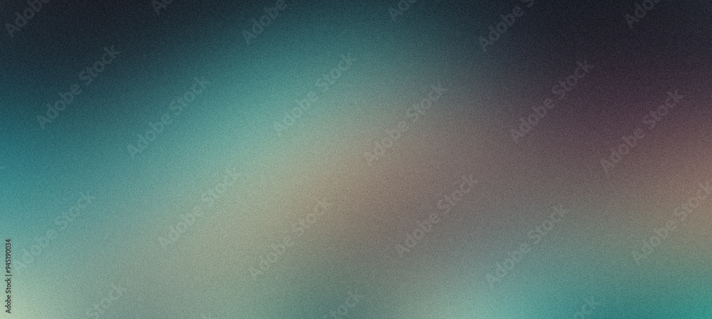 Blurred gradient background with grainy abstract patterns in turquoise, beige, and dark gray