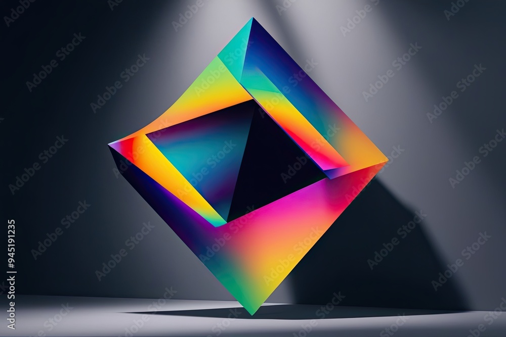 Dynamic Geometric Design with Bright Colors and Smooth Distortion on Dark Background Dynamic Geometric Design with Bright Colors and Smooth Distortion on Dark Background