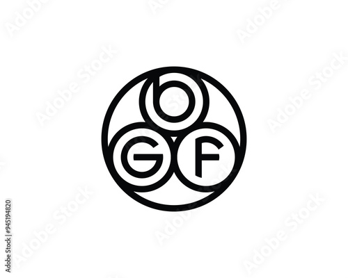 BGF logo design vector template. BGF photo