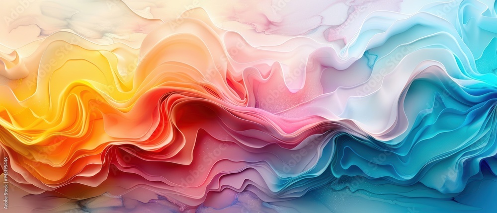 Obraz premium Ethereal Watercolor Bliss - High- Abstract Patterns in for Print and Digital Creations