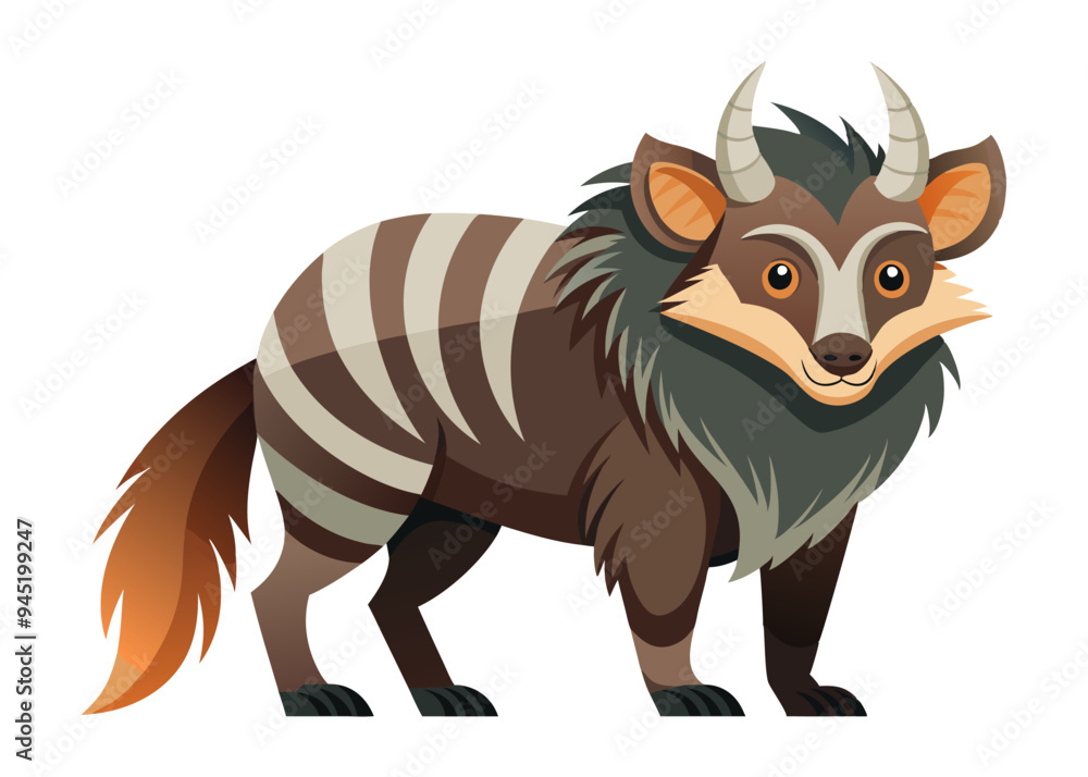 A fanatical animal Vector Illustration A fanatical animal Vector Illustration