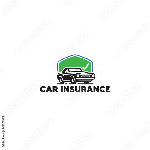 car insurance logo, car service care logo