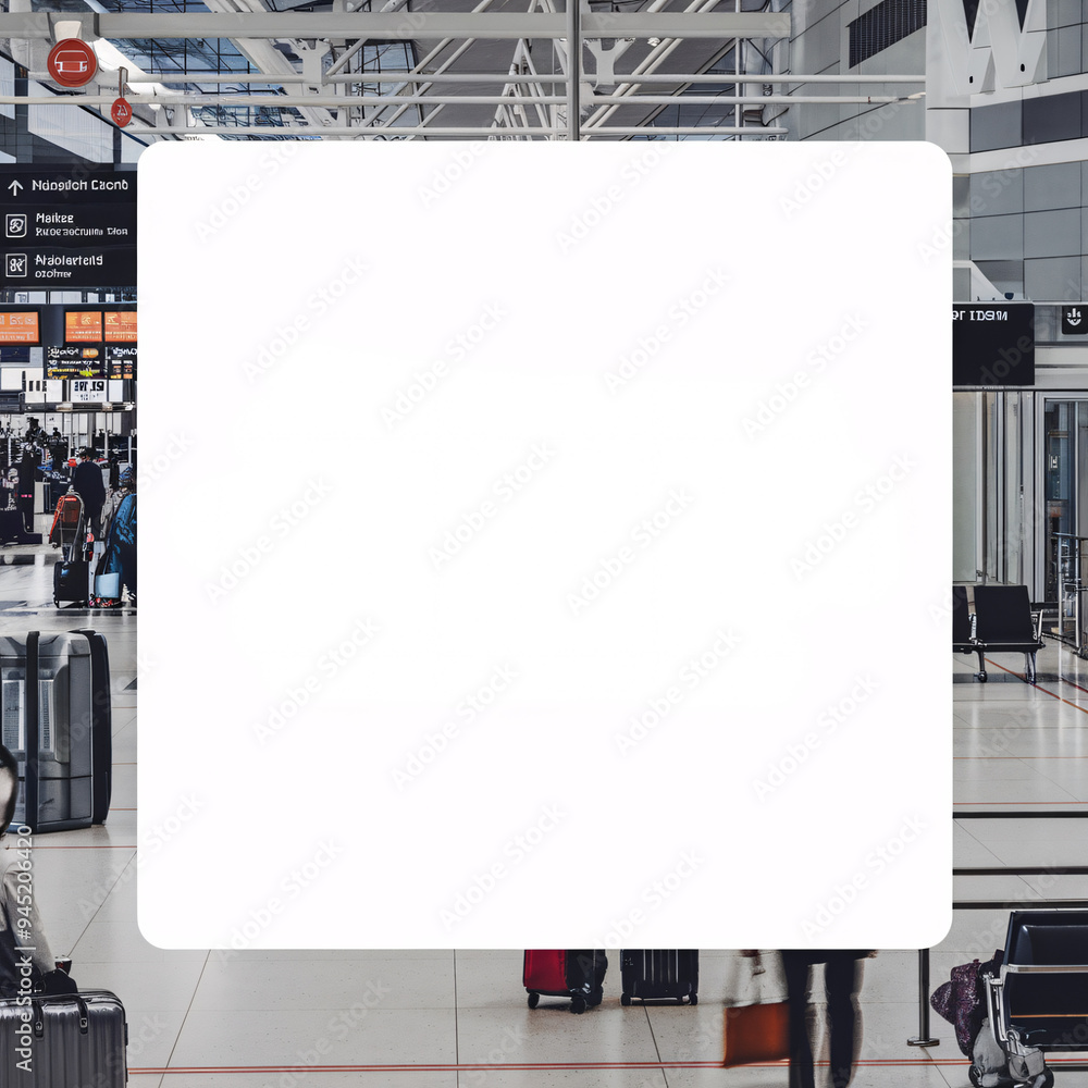 A vibrant airport terminal featuring a blank frame. Insert your image here to create a unique text or design! A vibrant airport terminal featuring a blank frame. Insert your image here to create a unique text or design!