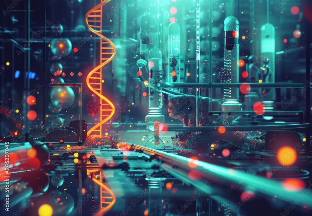 Obraz premium Abstract Science Laboratory