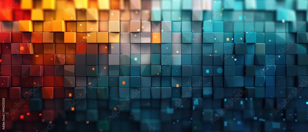Retro Colorful Geometric Pixel Pattern Abstract Background Retro Colorful Geometric Pixel Pattern Abstract Background