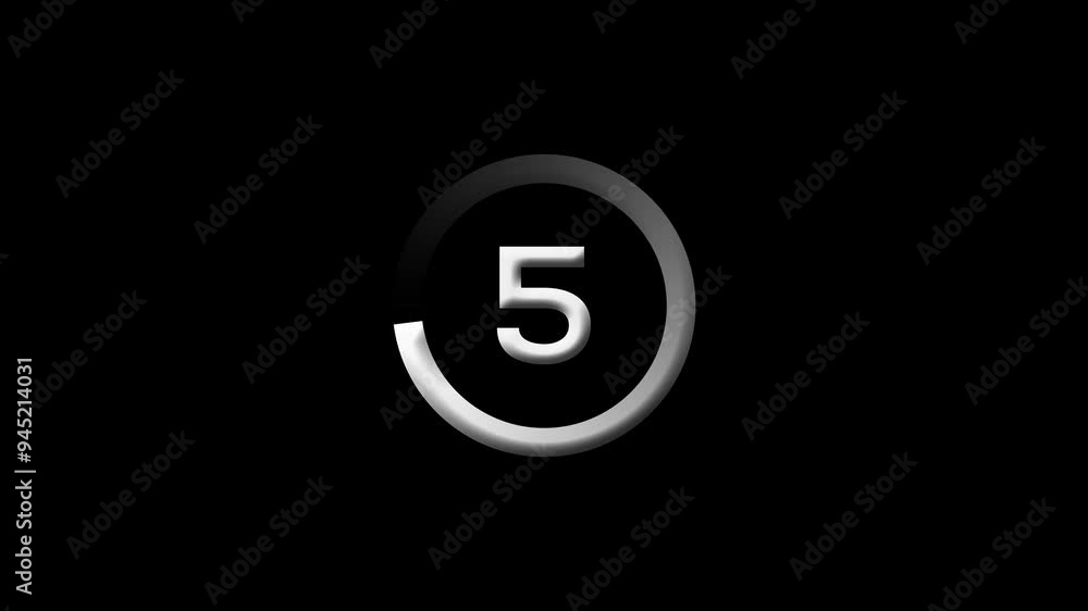 10 second Count down opening intro animation on black background 10 second Count down opening intro animation on black background