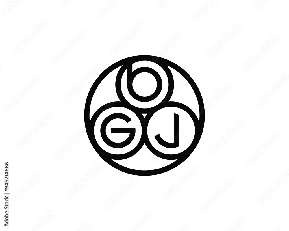 BGJ logo design vector template. BGJ BGJ logo design vector template. BGJ