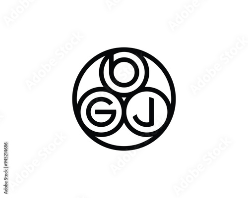 BGJ logo design vector template. BGJ photo