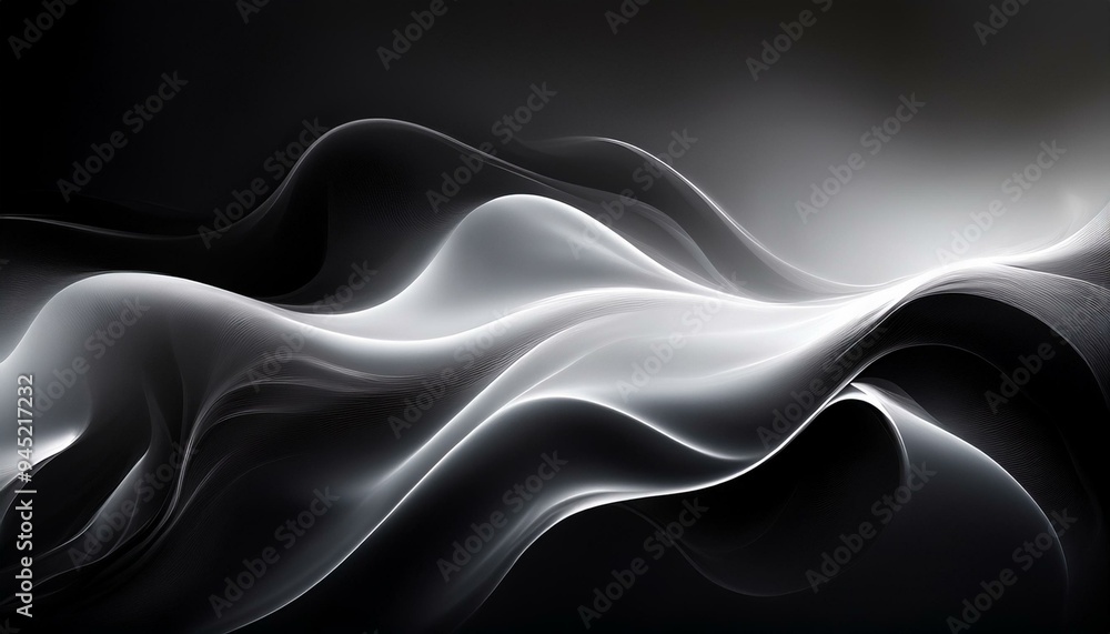 Obraz premium 光のグラデーションと黒い背景、プラズマのシンプルな壁紙用の背景画像 Generated by AI