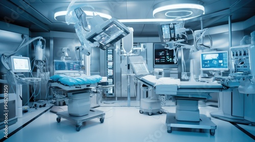 Sterile operating room with advanced robotic surgery tools