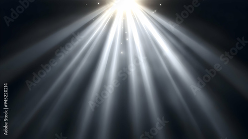 Light Rays Spotlight Glowing Bright Beam Shine White Effect