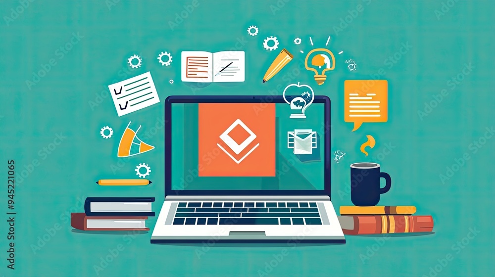 A laptop with an open online course, symbolizing digital learning tools. A laptop with an open online course, symbolizing digital learning tools.