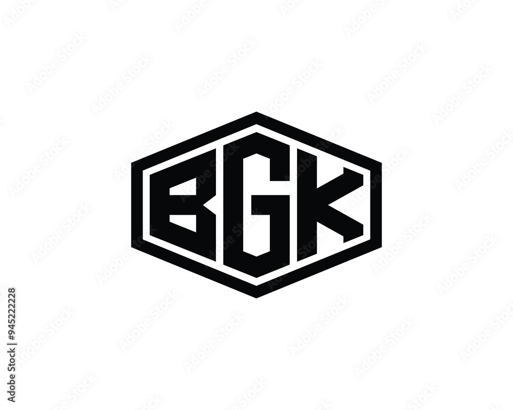 BGK logo design vector template. BGK BGK logo design vector template. BGK