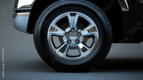 A chrome effect vehicle wheel rim with a polished, mirror-like finish, chrome effect, wheel rim, polished