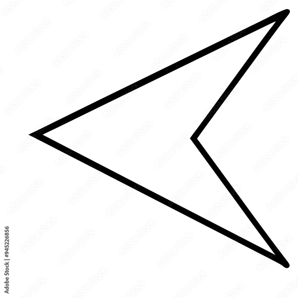 black arrow outline to the left without bg black arrow outline to the left without bg