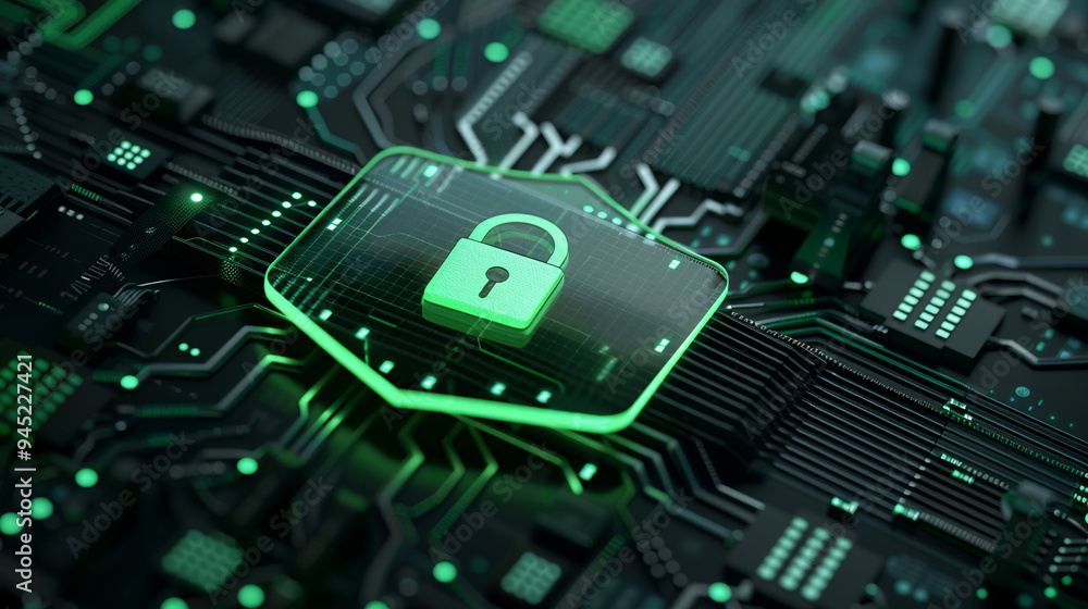 Fototapeta premium internet of things cyber security protection private server database hacker background